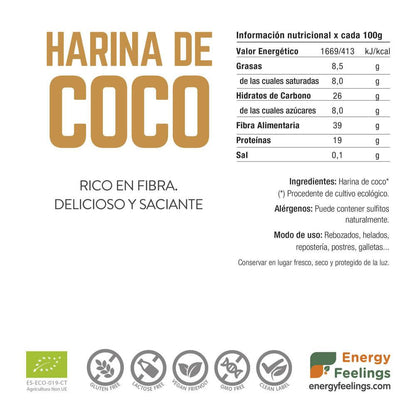 farine de noix de coco déshydratée ECO Energy Feelings
