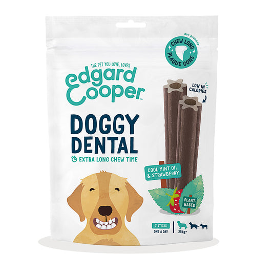 Edgard Cooper Doggy Dental for Large Dogs Mint and Strawberry 7 sticks