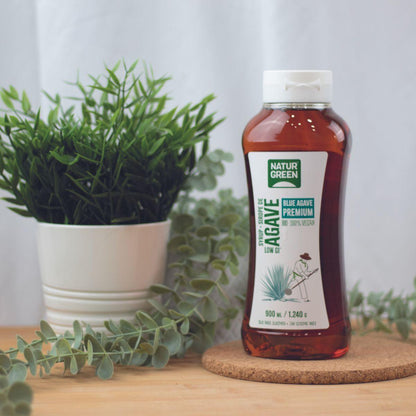 Lot de 2 bouteilles de sirop d'agave Premium Naturgreen 2 bouteilles de 900 g