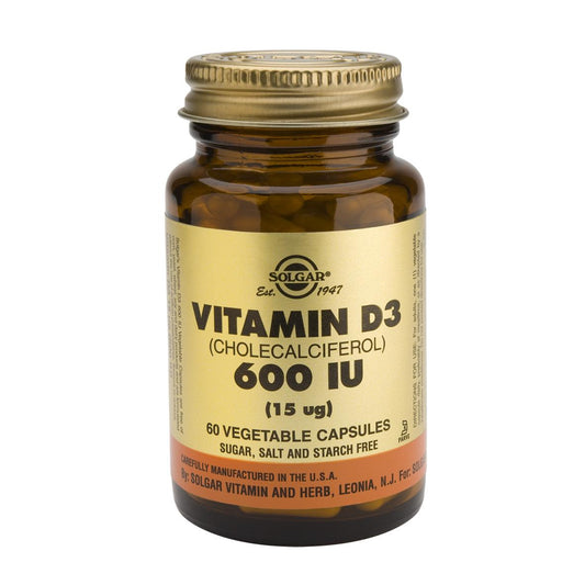 Vitamina D3 600 UI 15 μg Solgar, 60 capsule vegetali
