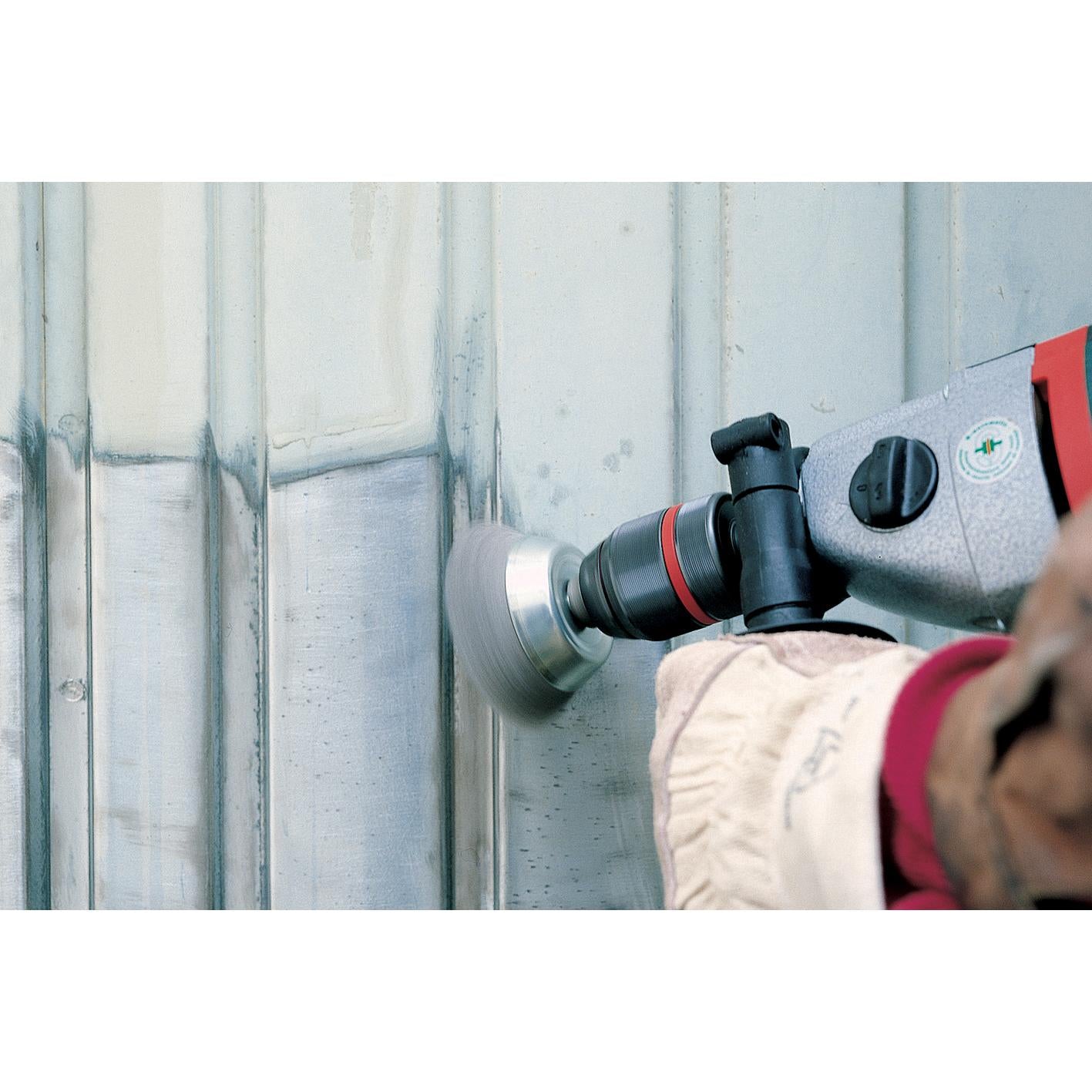 Metalen borstel voor boormachine met zeshoekige schacht 1/4" (6,35 mm) Ø 75 mm