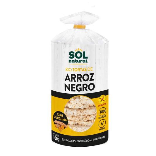 Galettes de riz noir et curcuma Sol Natural 100 g