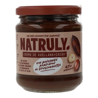 Natruly cacao- en hazelnootcrème 285 g