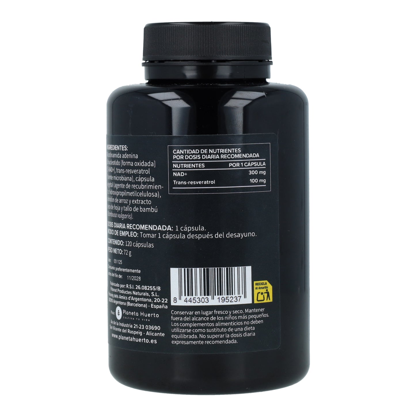 NAD+ Transresveratrol Planeta Huerto 120 Kapseln