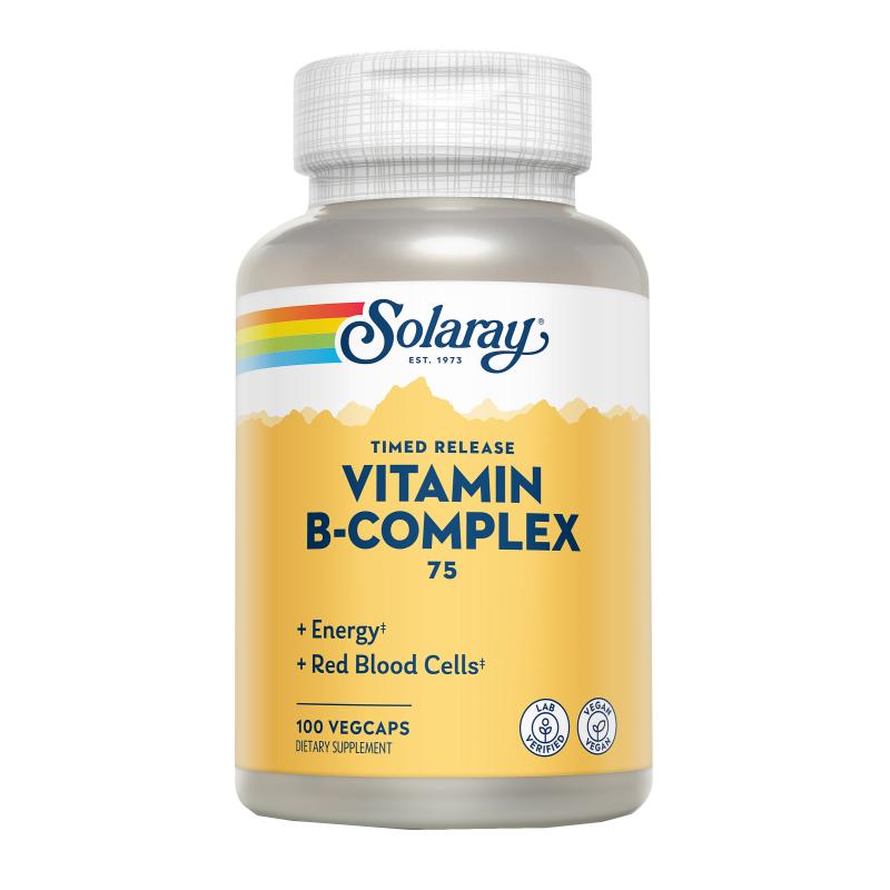 B-Komplex 75 A/R 100 Vcaps Solaray