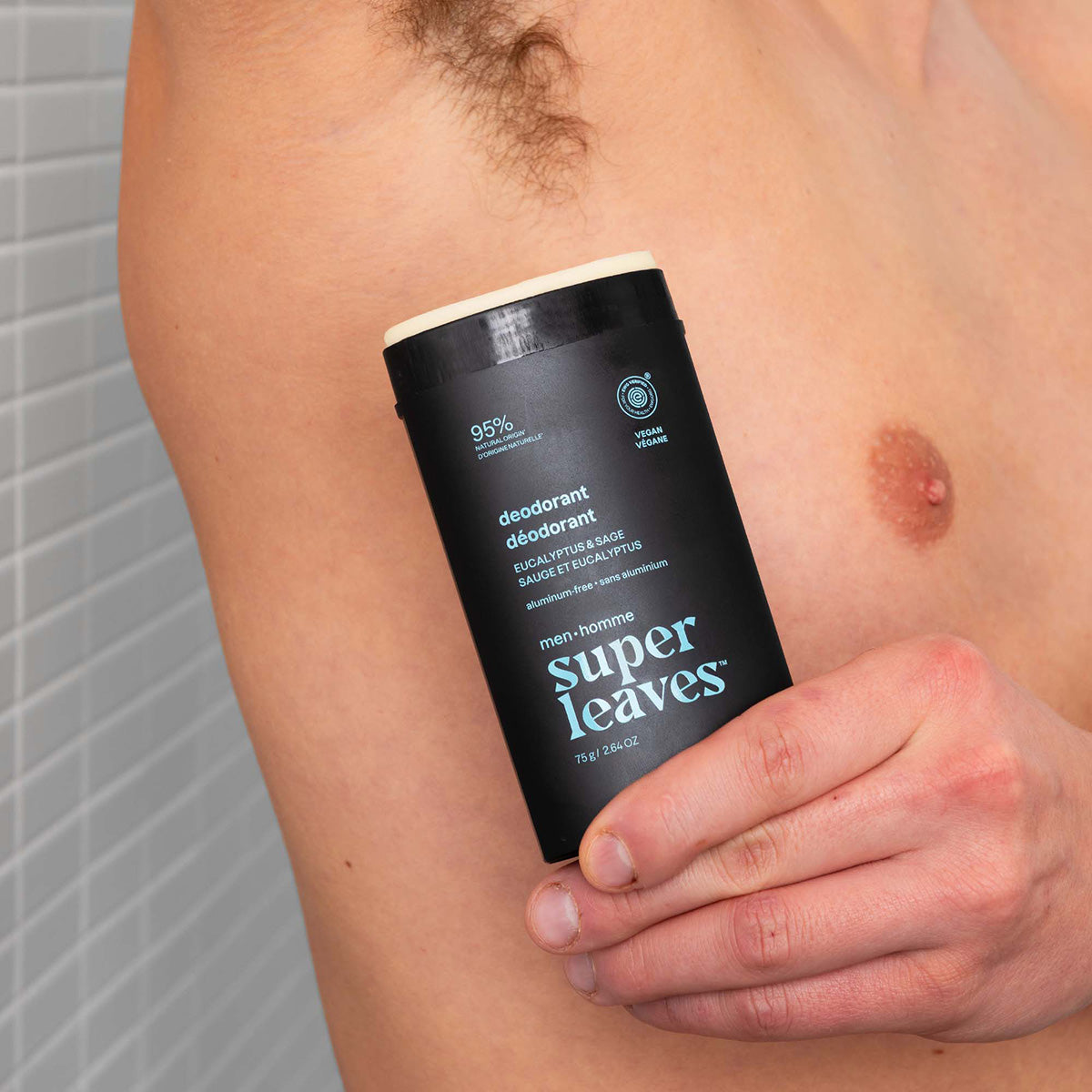 Super leaves men Déodorant Eucalyptus & Sauge 75 g