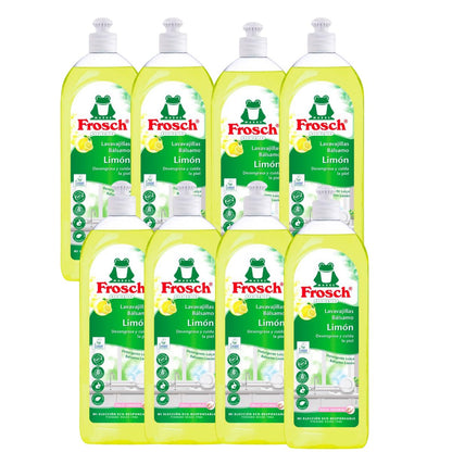 Pack of 8 Frosch Eco Lemon Dishwasher Detergent 750 ml