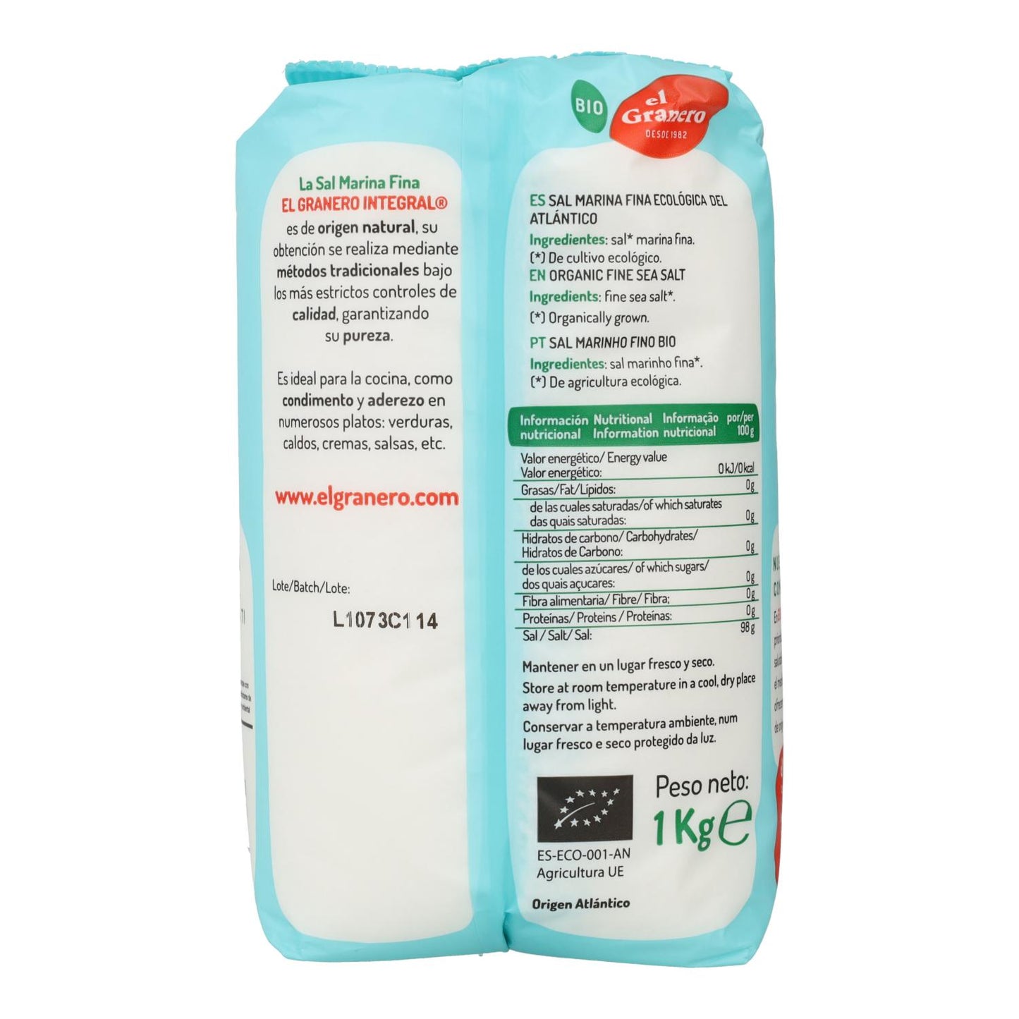 Feines Bio-Meersalz El Granero, 1 kg