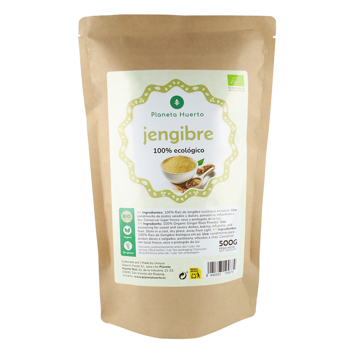 Ingwerpulver ECO Planeta Huerto 500 g