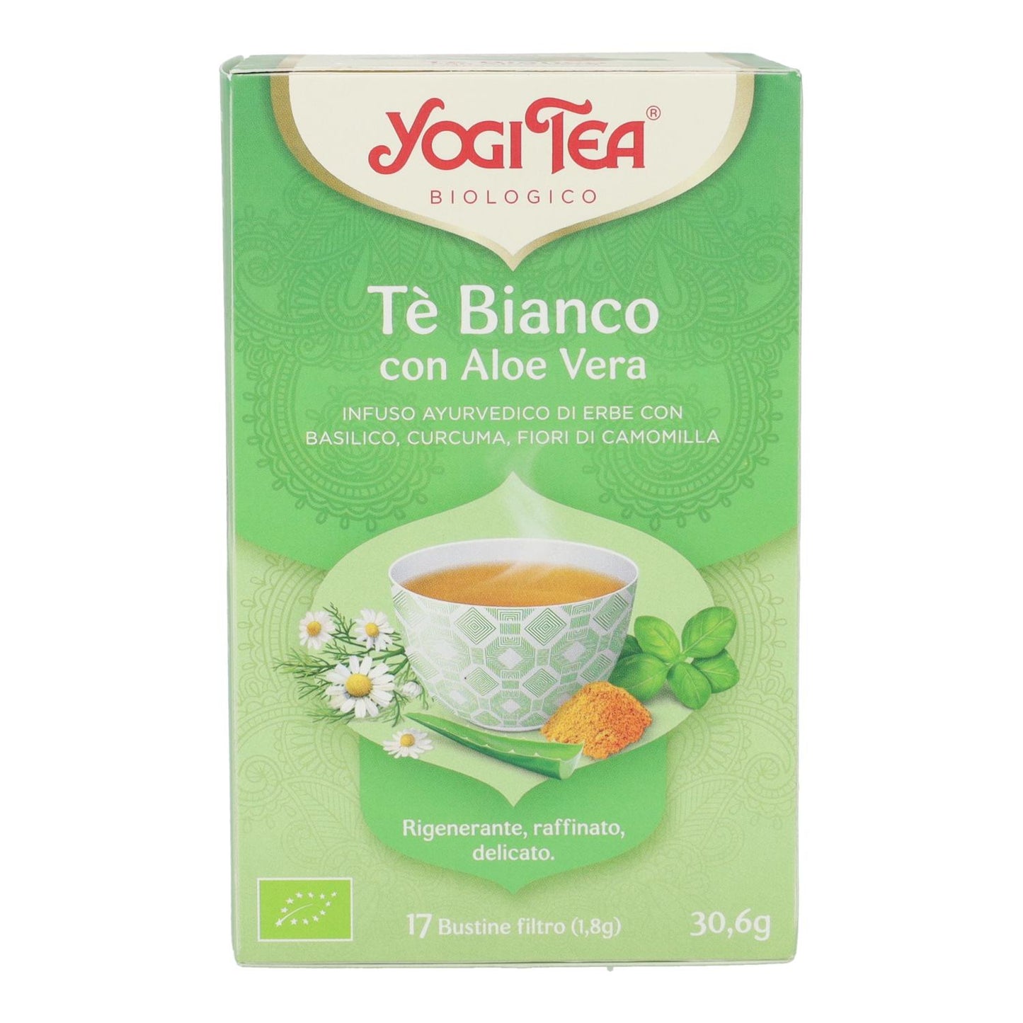Thé blanc bio Yogi Tea à l'aloe vera, 17 sachets