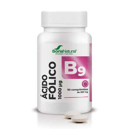 Folsäure mit verzögerter Freisetzung, Soria Natural, 90 Tabletten