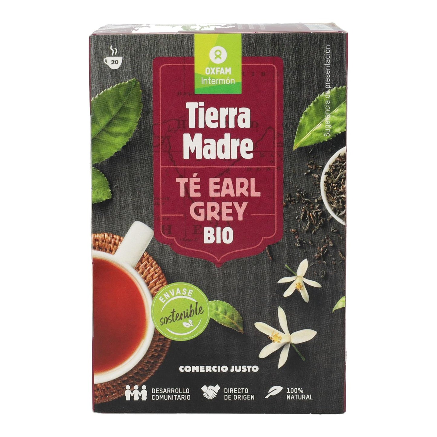 Thé noir bio Earl Grey Fair Trade Tierra Madre Oxfam Intermón 40 g