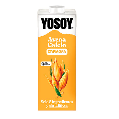 Lot de 6 bouteilles de boisson à l'avoine sans gluten YOSOY enrichie en calcium (1 L).