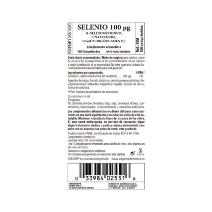 Pakiet 2x Selen (bez drożdży), 100 tabletek po 100 mg