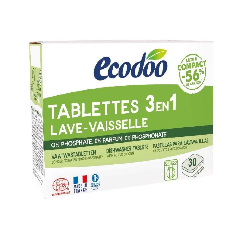 Ecodoo 3 en 1 Pastilles pour lave-vaisselle 30 x 12 g