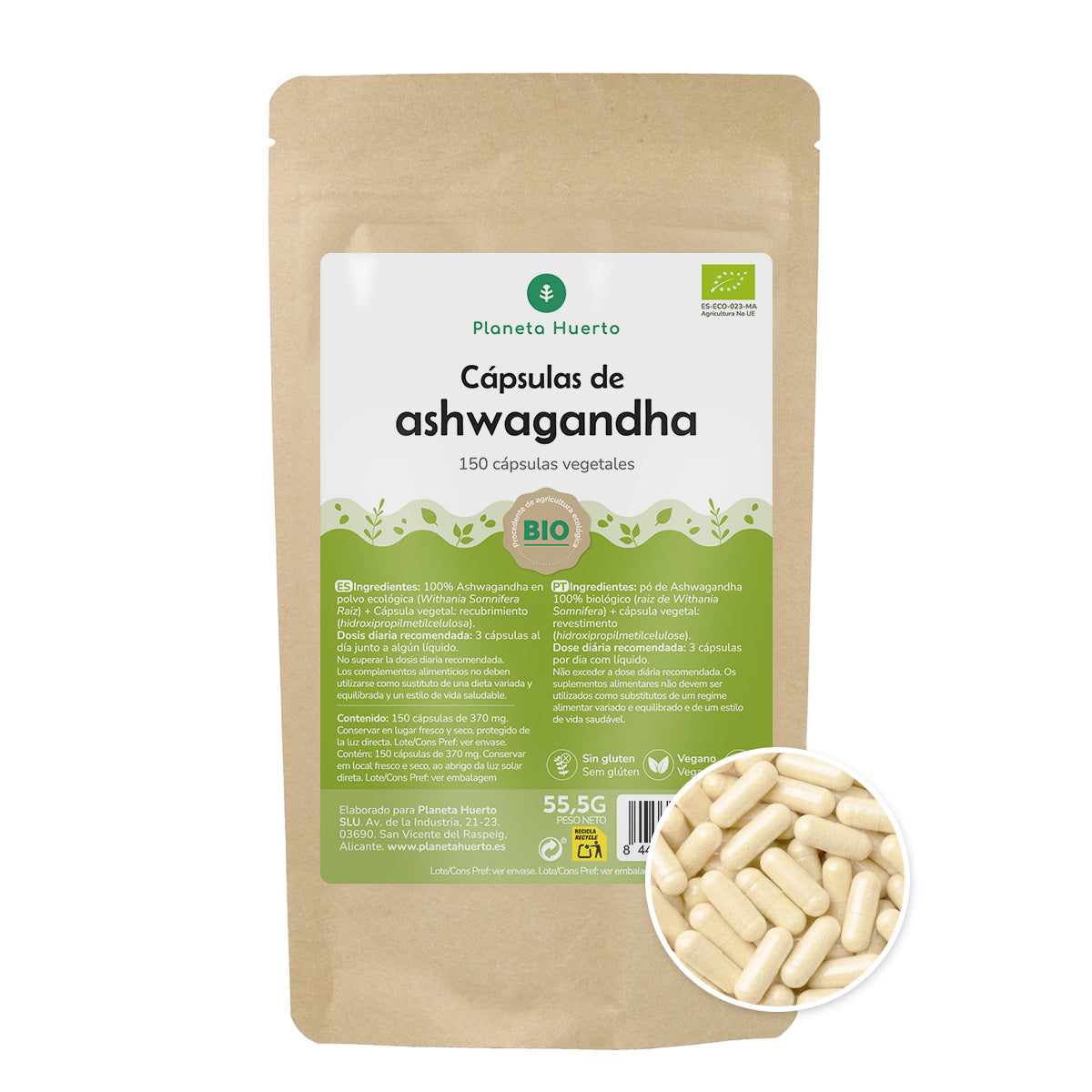 Ashwagandha Bio Planet Orchard 150 gélules