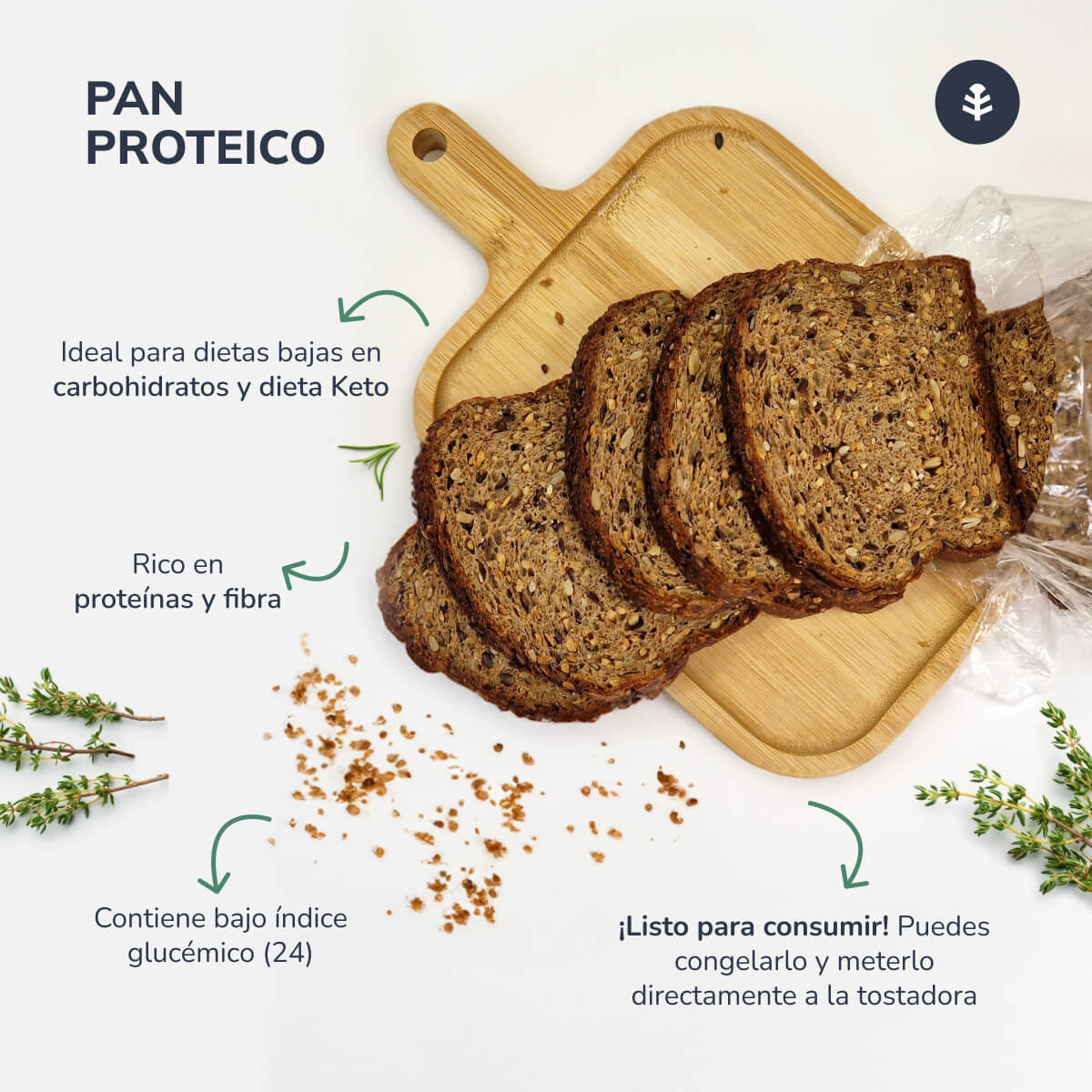 Pain protéiné Planeta Huerto 500 g