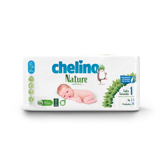 Pieluchy T1 1-3 kg Chelino Nature 28 szt.