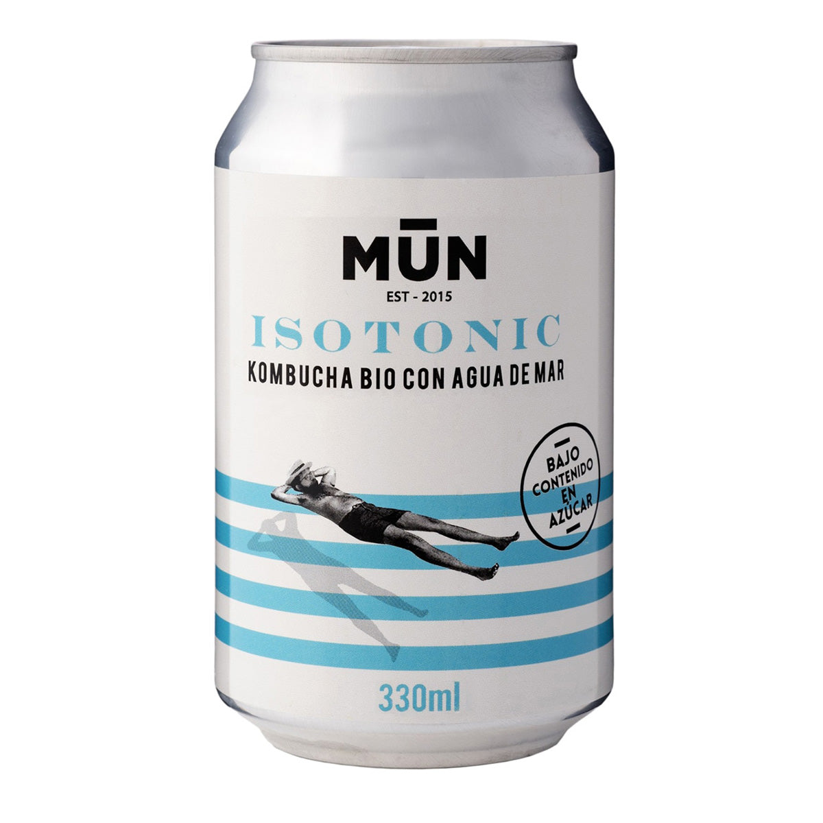 Boîte de kombucha isotonique à l'eau de mer MunKombucha 330 ml