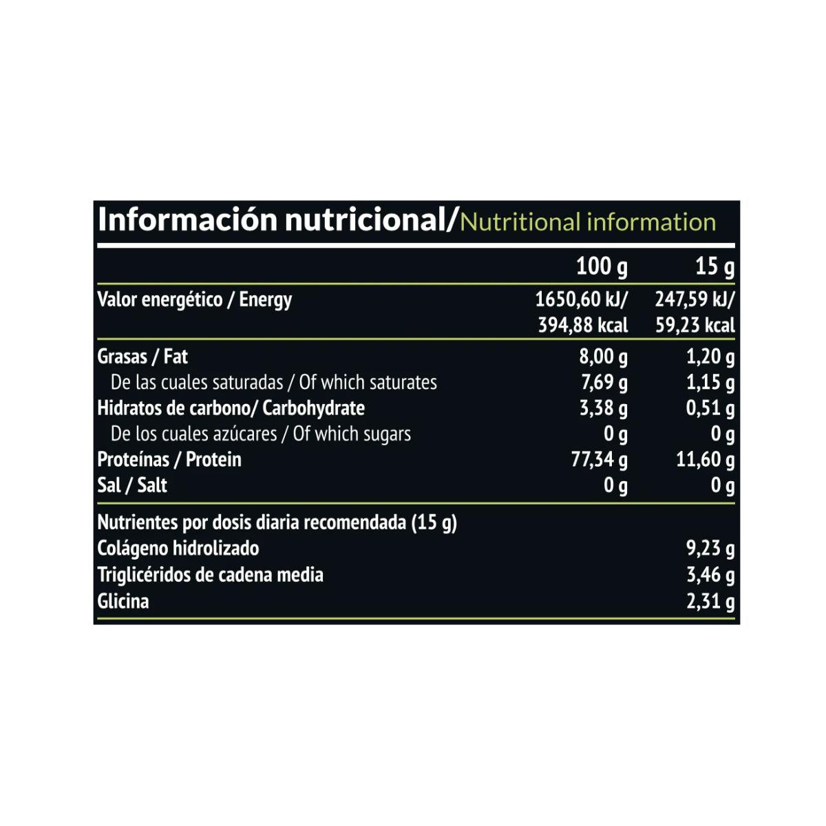 Eliksir: Kolagen + olej TCM, 450 g Paleobull Eliksir neutralny 450 g