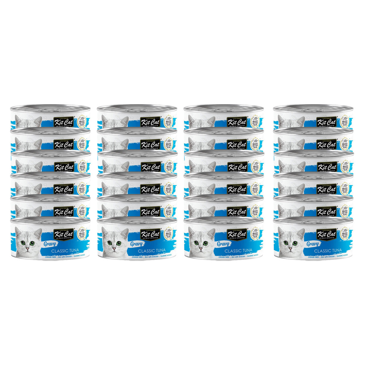 24er-Pack Kit Cat Dose Gravy – Thunfisch Classic 70 g Nassfutter für Katzen in Soße