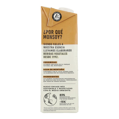 Lot de 6 bouteilles de boisson bio Monsoy à l'avoine et aux amandes (1 L).