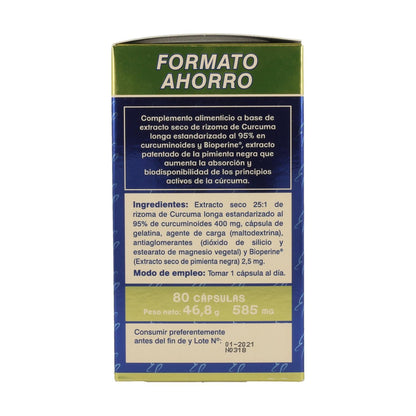 Pack 2x Curcuma pur Tongil Format économique 80 gélules