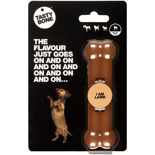 Tasty Bone Dog Chew Toy, Lamb Flavour, Small
