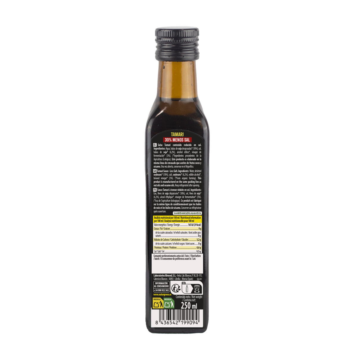 Bio-Tamari mit reduziertem Salzgehalt NaturGreen 250 ml