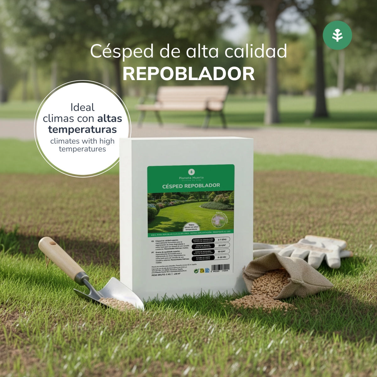 Semillas Césped Repoblador Planeta Huerto 1 kg