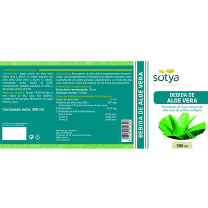 Aloë vera-drank, Sotya, 500 ml