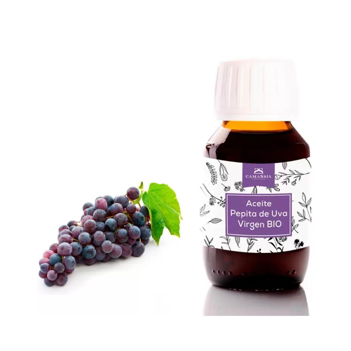 Huile de pépins de raisin vierge BIO, 100 ml. Camassia 50 ml