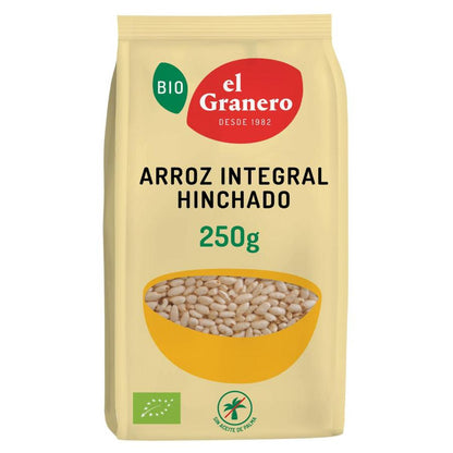 Lot de 2 sachets de riz brun soufflé El Granero, 250 g 