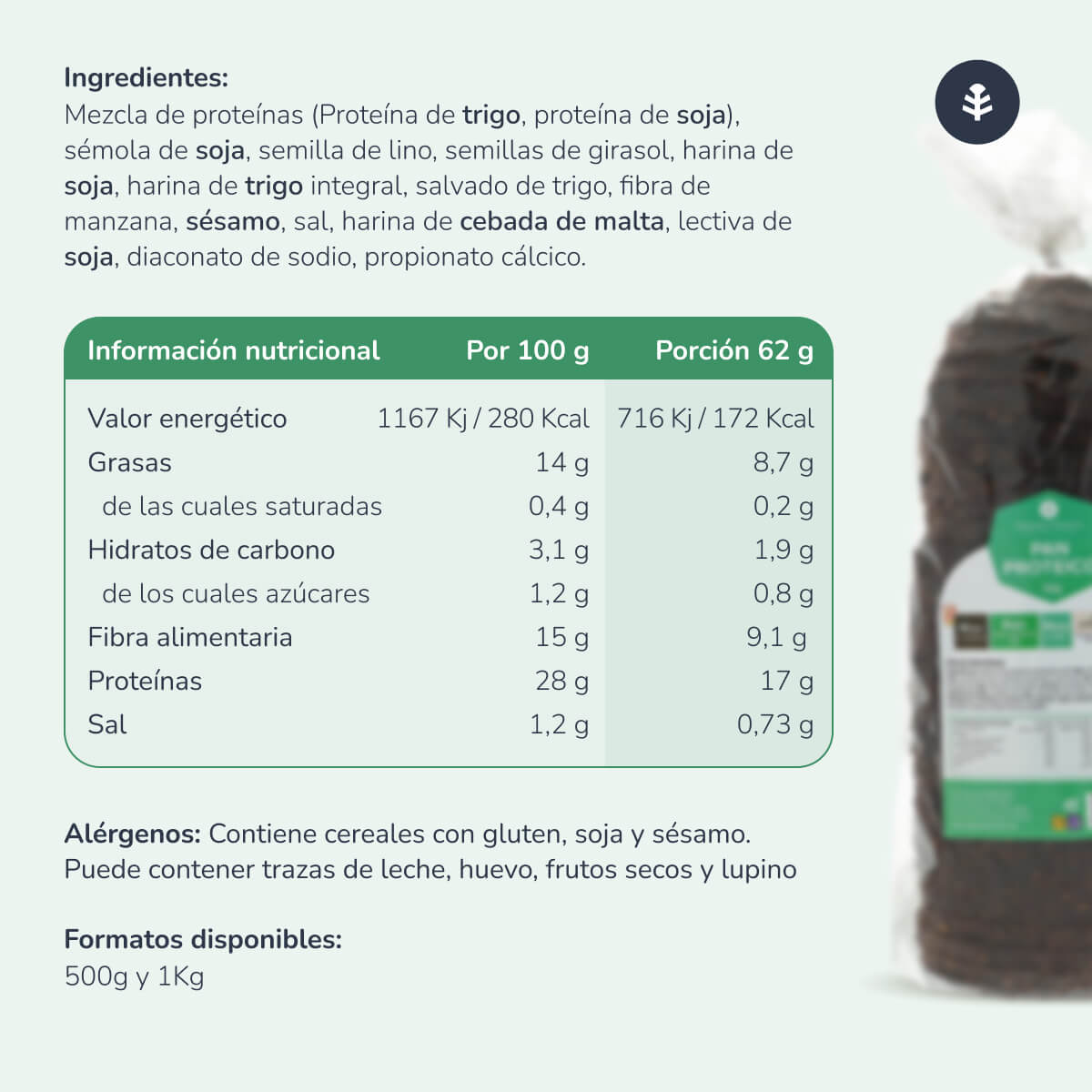 Pane proteico Planeta Huerto 1 kg