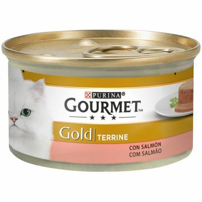 Lot de 24 barquettes GOURMET GOLD Comp Salmon Nourriture humide 85 g