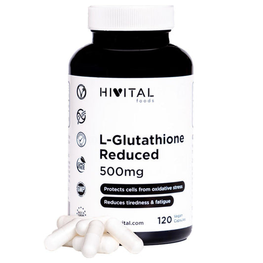 Reduziertes L-Glutathion 500 mg 120 vegane Kapseln Hivital