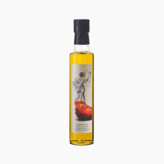 Huile d'olive extra vierge aromatisée au charbon de bois 250 ml