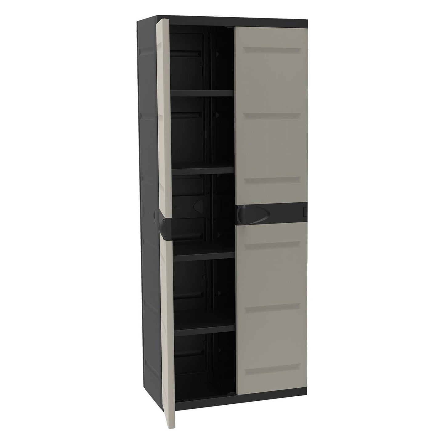 Schrank mit 4 Einlegeböden, 70 cm, Titanium Plastiken, schwarz (generalüberholt)