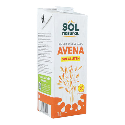 6er-Pack glutenfreies Bio-Hafergetränk Sol Natural 1 l