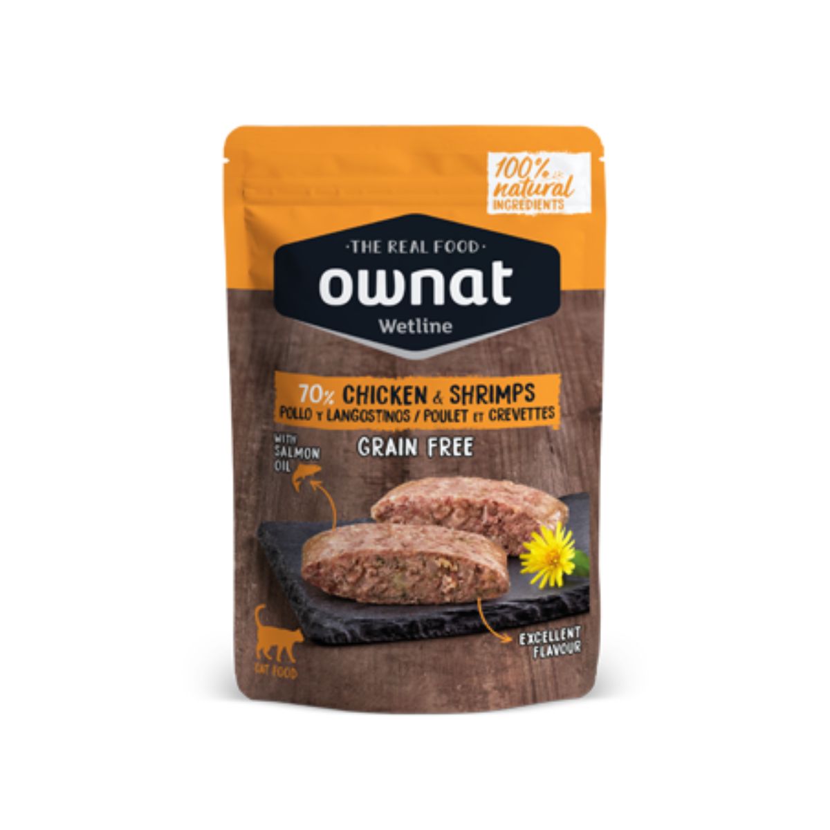 Ownat Wetline Grain-Free Chicken and Prawns for Cats 85 g