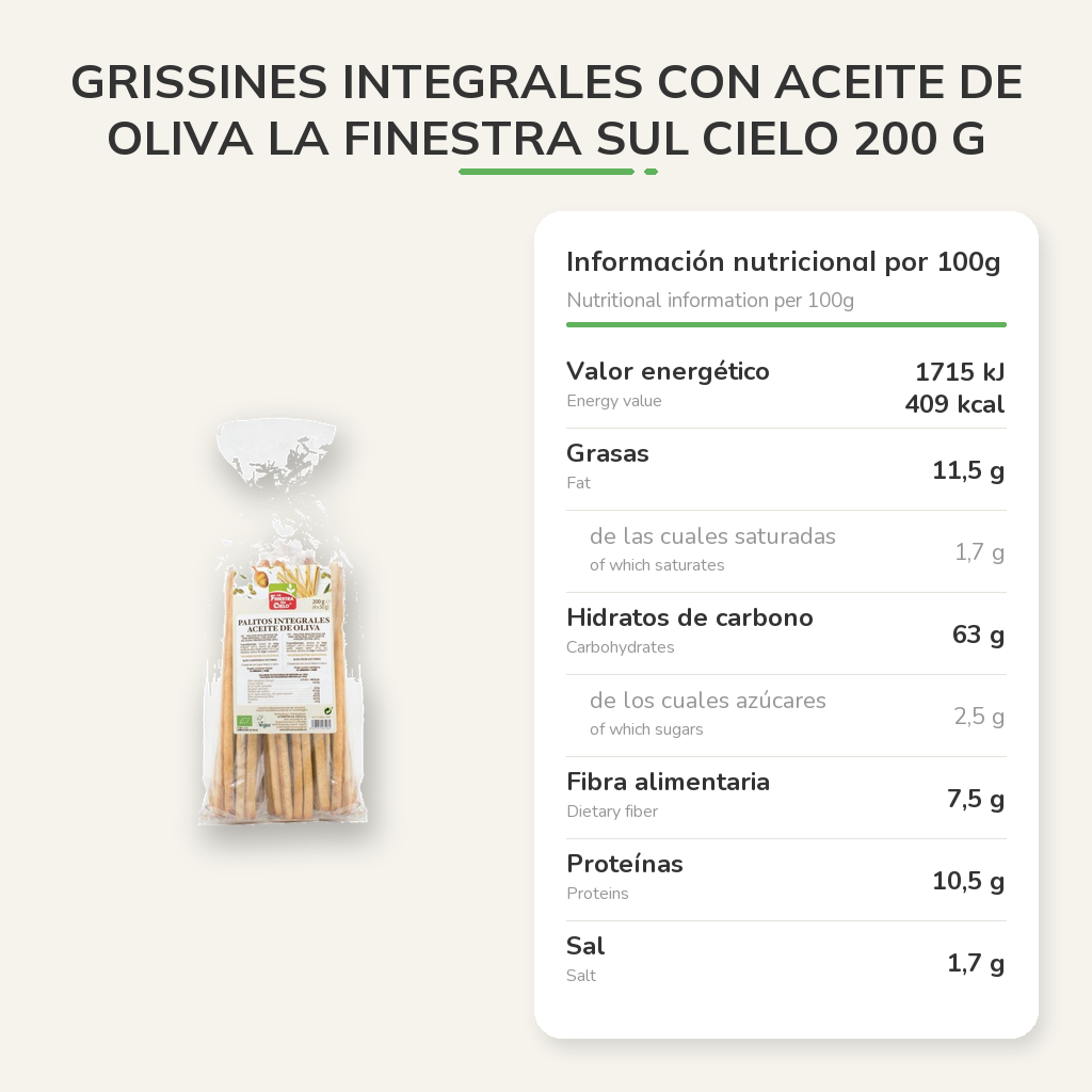 Información nutricional