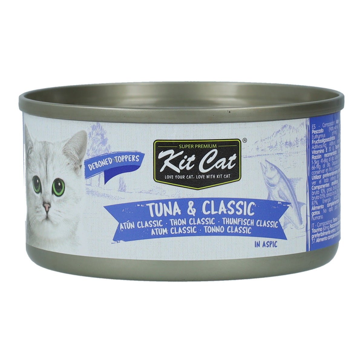 Kit Cat Dosenaufsatz – Thunfisch & Katsobushi 80 g Nassfutter für Katzen in Gelatine