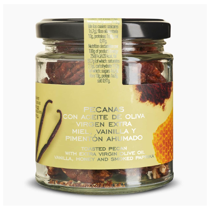 Pekannüsse mit nativem Olivenöl extra, Honig, Vanille und geräuchertem Paprika La Chinata 110 g