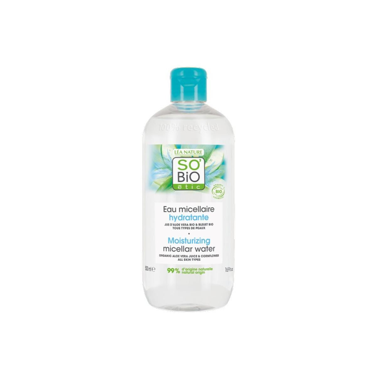 Feuchtigkeitsspendendes Mizellenwasser mit Aloe Vera BIO So'Bio étic 500 ml