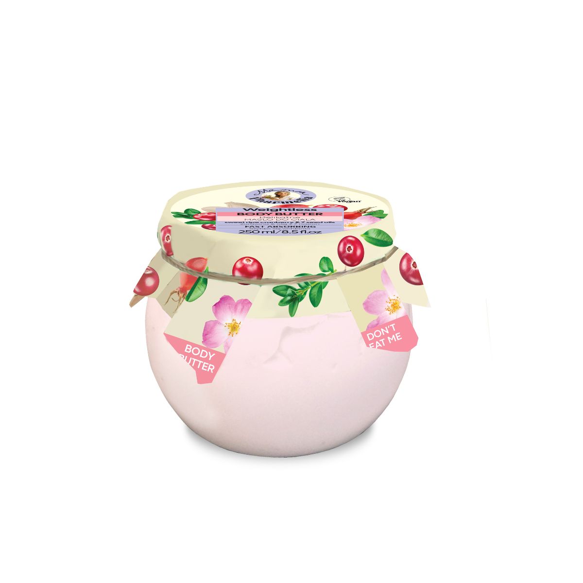 Leichte Körperbutter mit Cranberry und 7-Korn-Öl, Mama Pharmelia, 250 ml