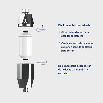 2er-Pack Filterpatronen für Duschkopf ShowerPro Diamond Tappwater