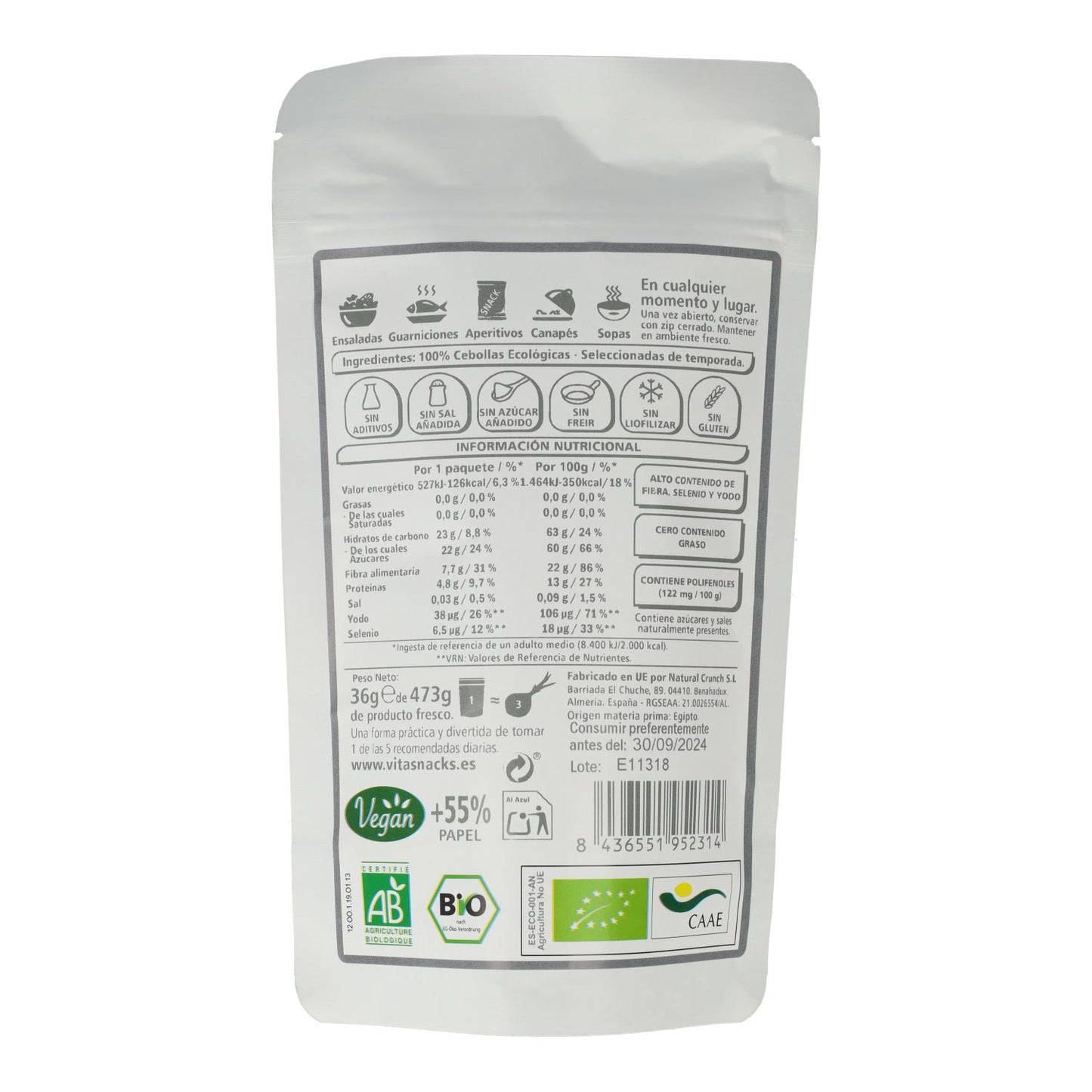 Oignon croustillant VitaSnack 36 g