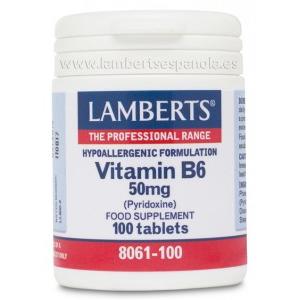 Vitamine B6 100 comprimés de 50 mg, Lamberts