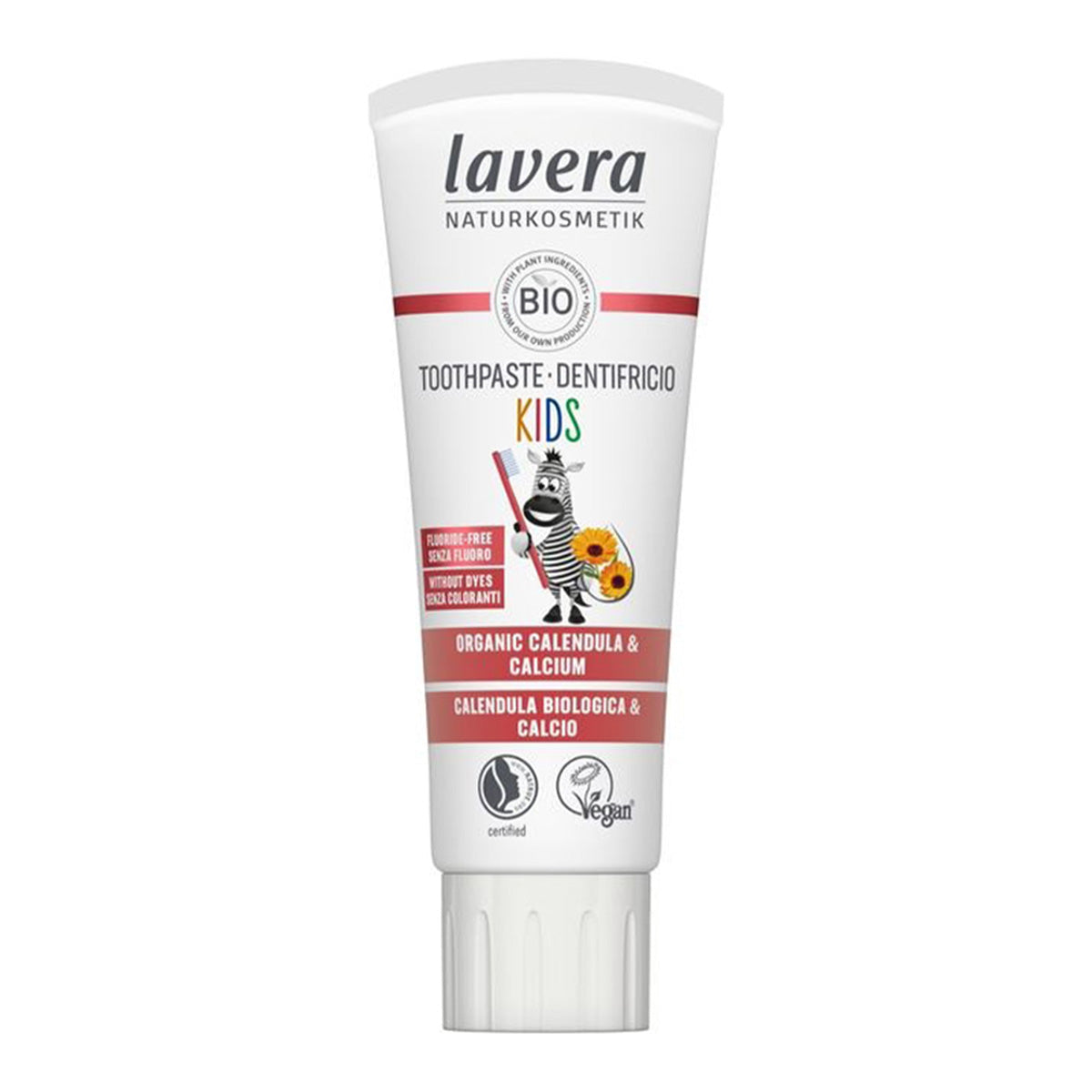 Lavera Organic Calendula & Calcium Fluoride-Free Children's Toothpaste, 75 ml
