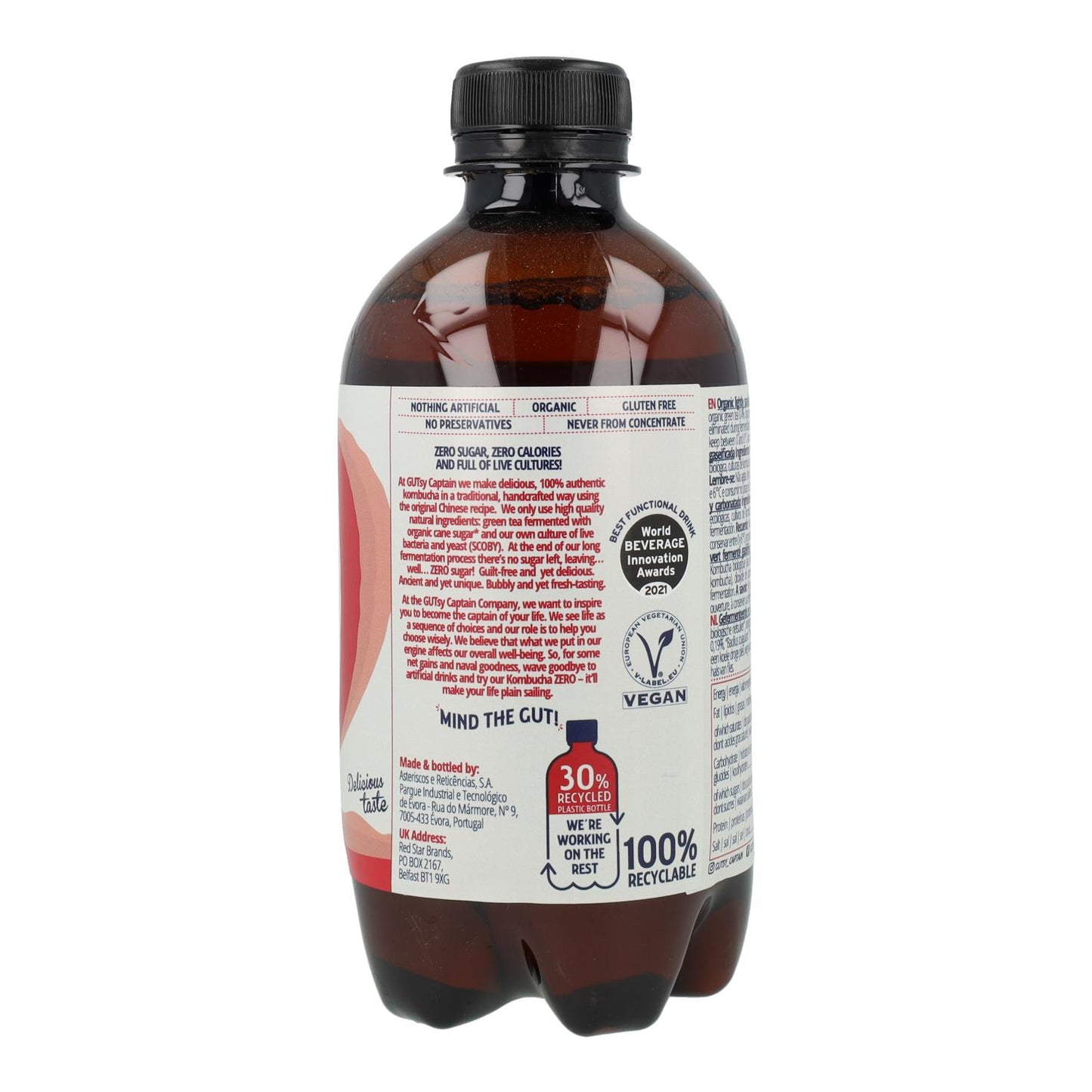 Kombucha Zero Granatapfel BIO Captain Kombucha 400 ml